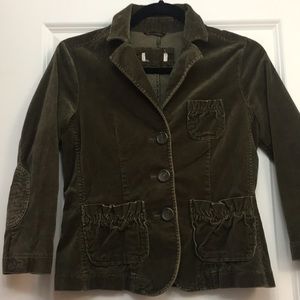 Olive Green Velour Jacket